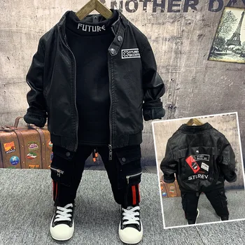 

Toddler Boys Girls Winter Jacket Coat Clothes Sets Cartoon Infant Boy Warm 3PCS 2 3 4 5 6 7 Years Kids 3PCS Clothing Sets