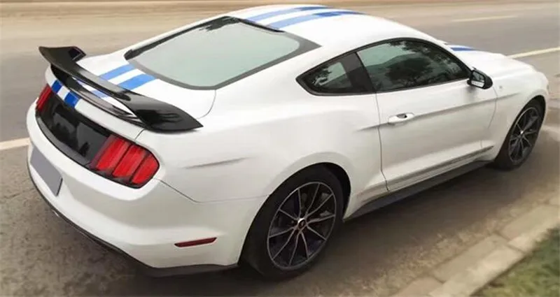 Mustang, спойлер из углеродного волокна для Ford Mustang, 4 сегмента, GT, заднее крыло, грунтовка, цветной спойлер, абс материал, задний плавник