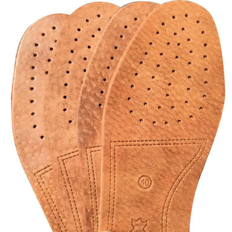 2019 Unisex Leather Sweat Antibacterial Deodorant Cushion Foot Shoe Insoles 