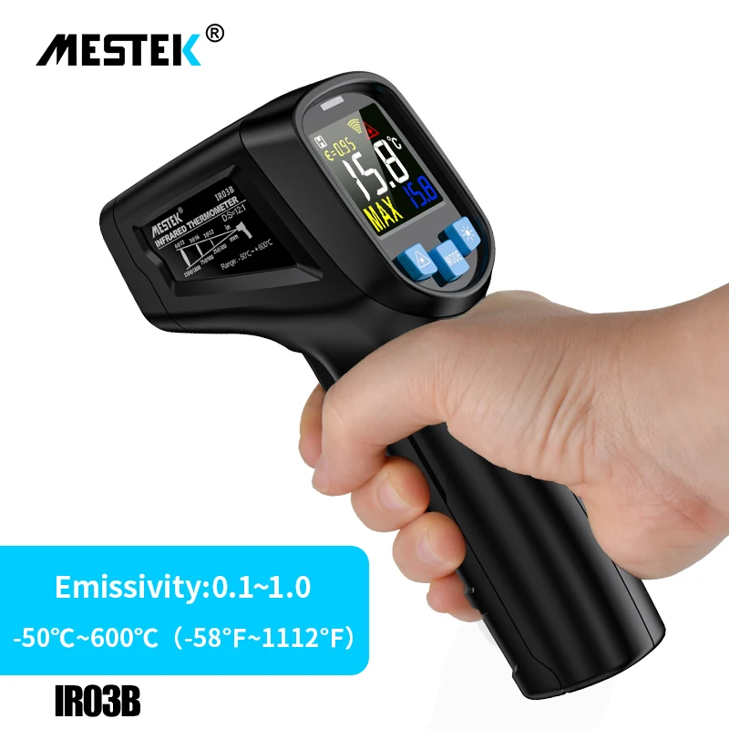 Thermometer with Infrared Temperature Gun Sensor -50-800Celsius Colorful  LCD Pyrometer and Ambient Humidity Thermal lmager - AliExpress
