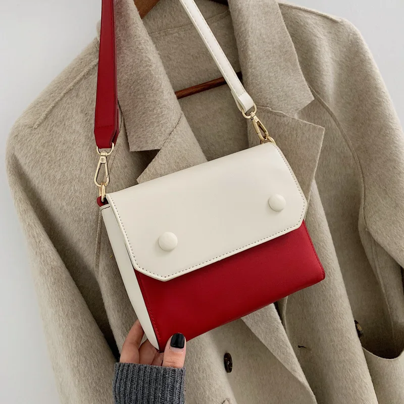 

New Arrival Bag Women's 2019 New Style WOMEN'S Fashion Handbag Contrast Color Crossbody Bag Korean-style Women's Square Sling Ba