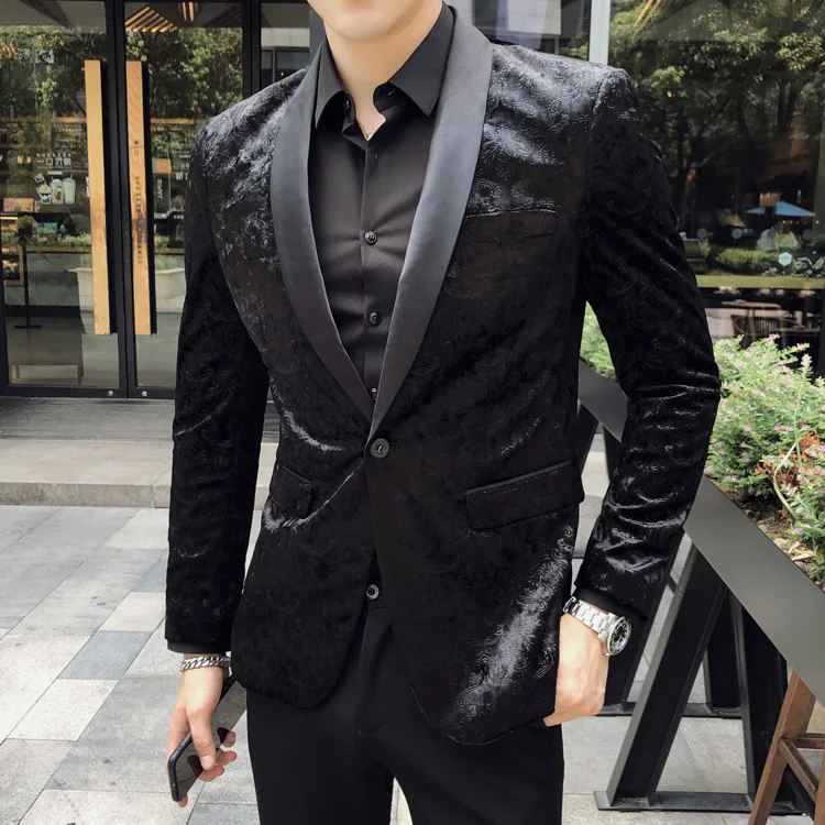 2019 autumn and winter large size new youth British style men's suit fashion trend high quality casual luxury men's clothing
