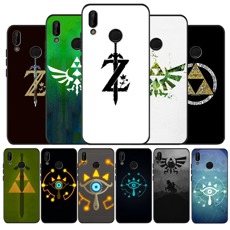 Черный силиконовый мягкий чехол Legend Of Zeldas для телефона huawei P40 P30 P20 P10 Pro P9 Lite Psmart 2019