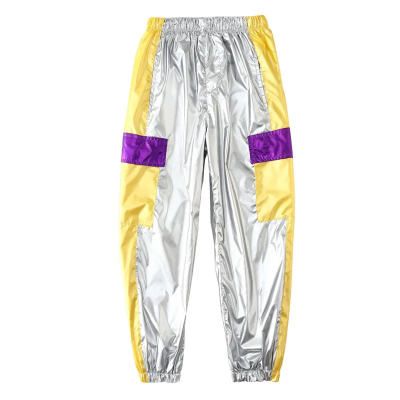 Hip Hop Costume Hiphop Kids Street Dance Clothes Long Sleev Bright Jacket Pants Stage Outfits Jazz Wear Girl Set Boy Clothes (7)