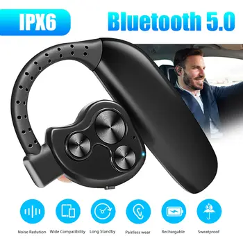 

Wireless Bluetooth 5.0 Earpiece Noise Cancelling Driving Trucker Headset Earbuds
