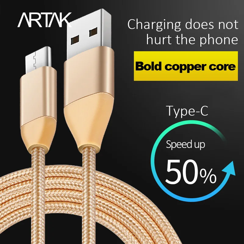 

ARTAK usb cable type c cable usb c usb type c Fast charging cord to charge the phone for xiaomi 9 A2 note 7 k20 s9 plus 5A 6