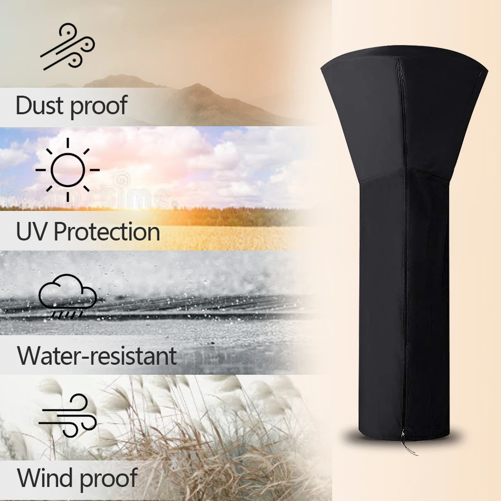 

Oxford Cloth Dust Cover Moisture Waterproof Cover Protective Cover for Patio Heater Table Chairs Home Garden Rattan Furnitur