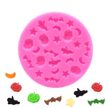 DIY форма Хэллоуин Тыква Звезда Луна летучая мышь силиконовая форма для выпечки шоколадная форма