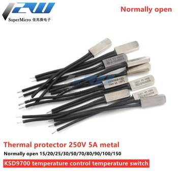 1 sztuk KSD9700 przełącznik kontroli temperatury przełącznik temperatury zabezpieczenie termiczne 5A metal normalnie otwarty 15 25 stopni ~ 155 stopni tanie i dobre opinie CN (pochodzenie) NONE
