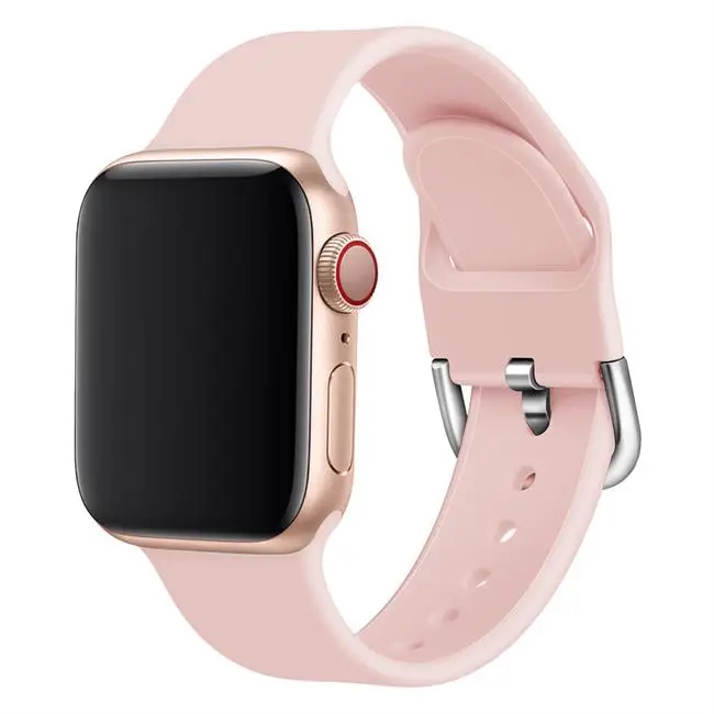 Силиконовый ремешок для apple watch band 44 мм 40 мм apple watch 5 4 3 band 38 мм 42 мм iwatch band 5 correa браслет ремешок для часов - Цвет ремешка: Vintage rose