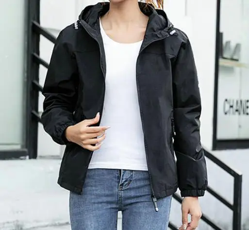 

S-4XL Autumn new women's student sports casual windbreaker thin section loose short running zipper coat tide Jacket