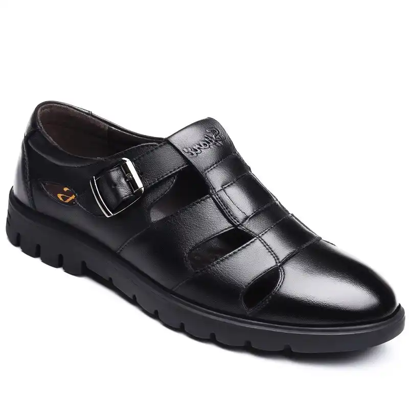 カジュアルシューズメンズサンダル革リアル男性のサンダルの靴オフィスメンズ夏のサンダルのファッション快適なsandali21 メンズサンダル Aliexpress