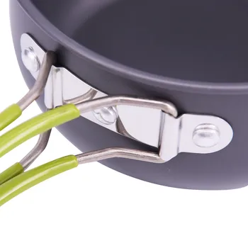 

Bowl Pot non-stick Lid Aluminum alloy Tool Hiking Picnic Cooking Grey Cookware Backpacking