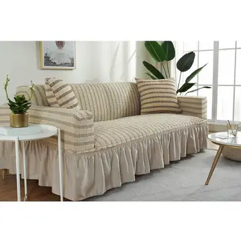 

New 7 Colors Bubble Sofa Cover Stretch Slipcovers Couch Cover with Skirt Furniture Protector Case 1/2/3/4-seat sofa for living r