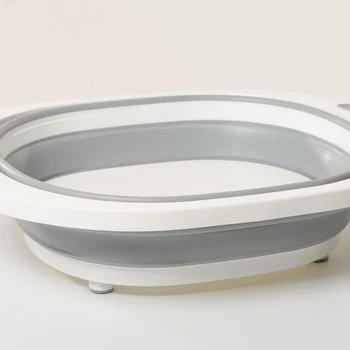 

Foldable Cutting Board Chopping Blocks Tool Silicone Drain Cutting Board Basket Dish Tub With Draining Plug Fruit Washing Basket