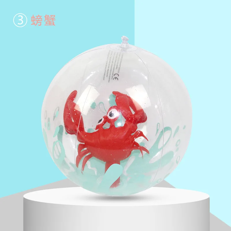 crab Ins Горячая надувной мяч игрушки для ребенка игра на пляже, в бассейне мяч открытый дети мягкие Обучающие игрушки ПВХ мягкие водные игрушки Фламинго 1 шт - Цвет: crab