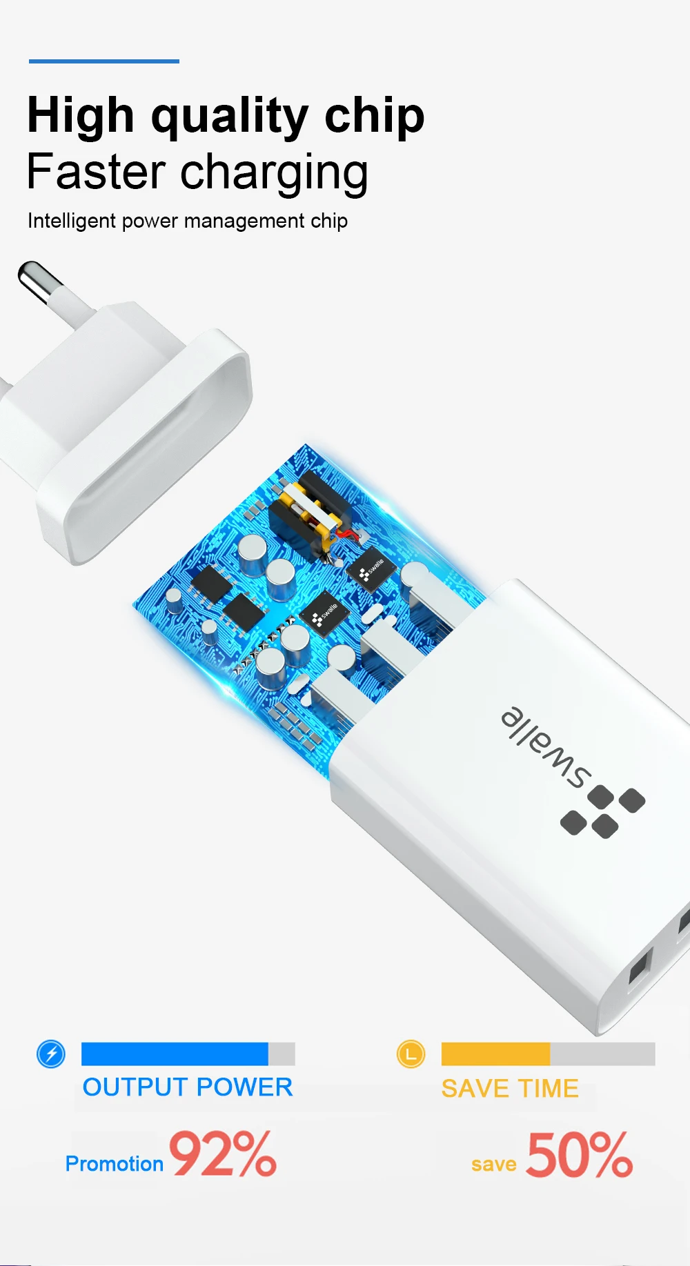 Swalle 3 usb порта путешествия USB зарядное устройство мобильного телефона QC3.0 USB зарядное устройство Быстрая зарядка настенное зарядное устройство для iPhone 6 samsung Xiaomi LG