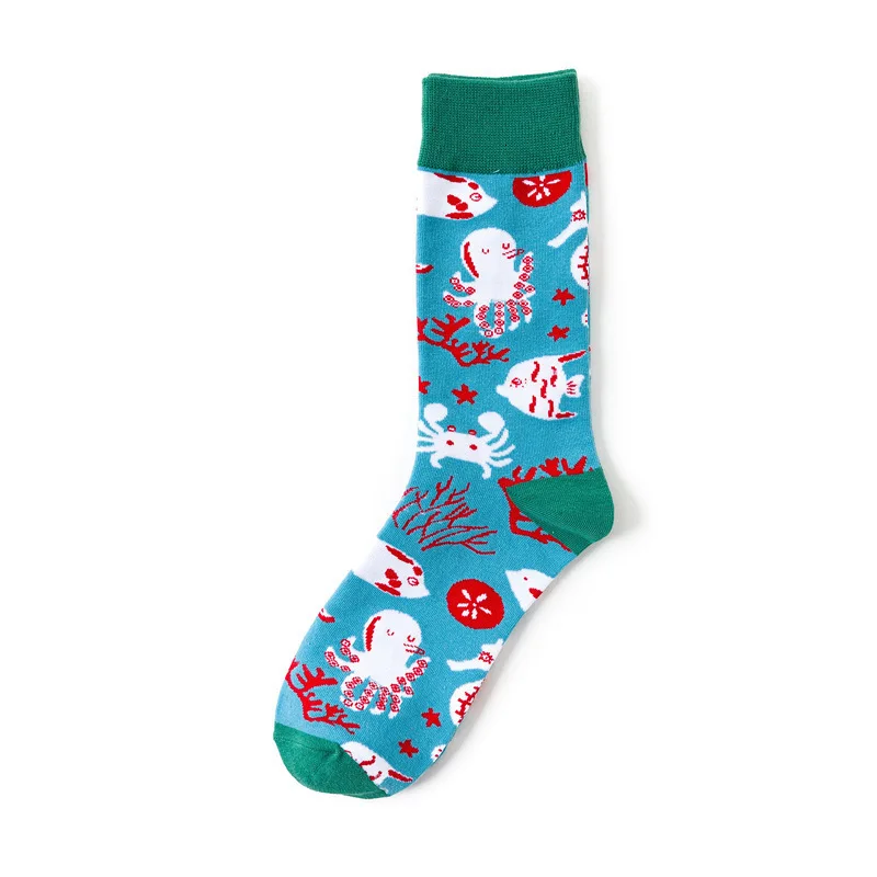 SP& CITY, 5 пар, Harajuku, женские хлопковые носки с рисунком океана, Акула, оригинальные короткие носки, унисекс, модные хипстерские Носки Happy Sox