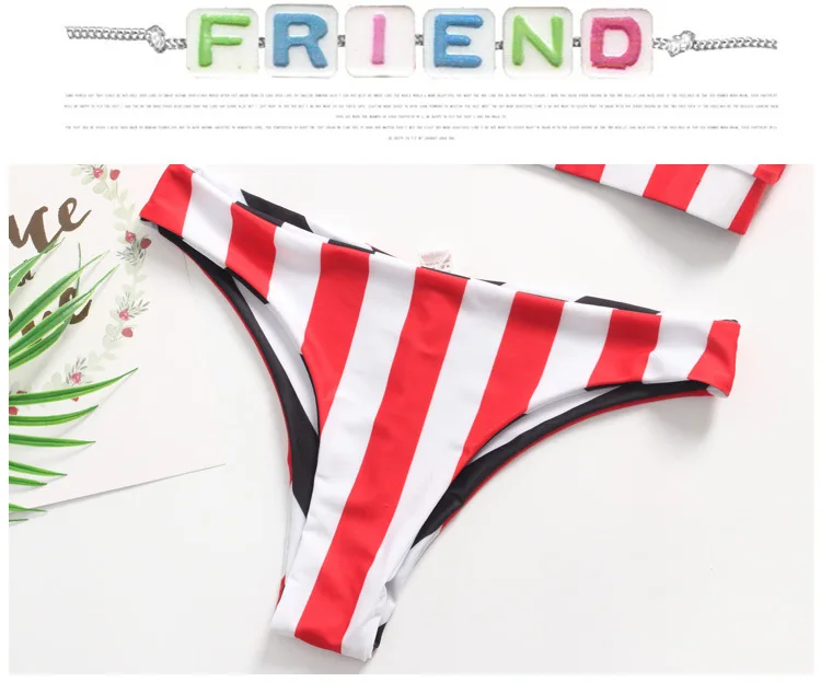 Fallindoll 2018 комплект бикини в полоску купальники Для женщин сексуальные скамейке купальный костюм Push Up Biquini бразильский Maillot De Bain