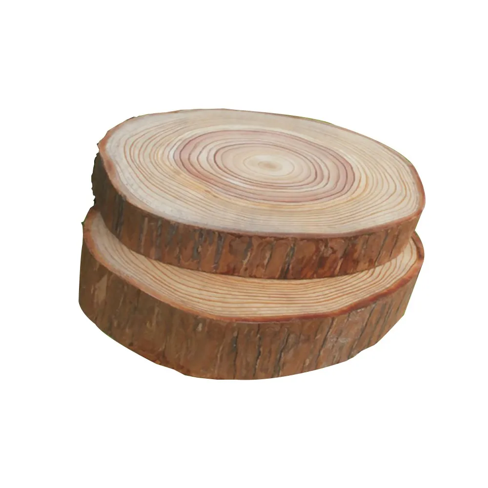 

5pcs wood decoration Natural Round Wood Slices Circles With Tree Bark Log Discs For DIY Crafts Wedding Party Painting Decoration