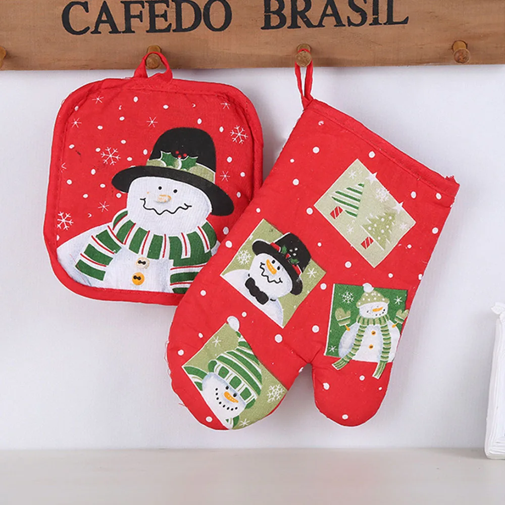 2019 веселое Рождественское украшение для дома рождественские термостойкие перчатки хозяйственные отделы оптовая продажа подарок
