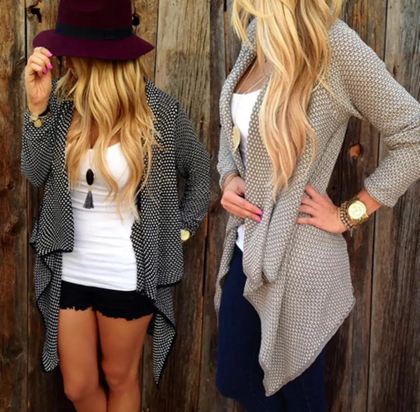 

2019 Plus Size Knitted Cardigan Feminino Female Cardigans Women Solid Irregular sueter Oversized Long Cardigan Women Sweater