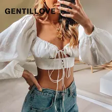 Элегантная белая ажурная Облегающая рубашка Gentillove пикантные