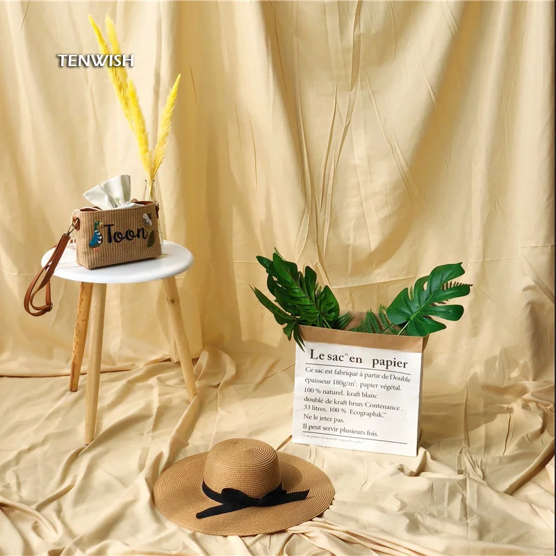 Description Picture 4 of itemTENWISH Solid Colored Muslin Background Seamless Backdrop Cloth for Photo Studio Instagram Still Life Shooting Tiktok Live