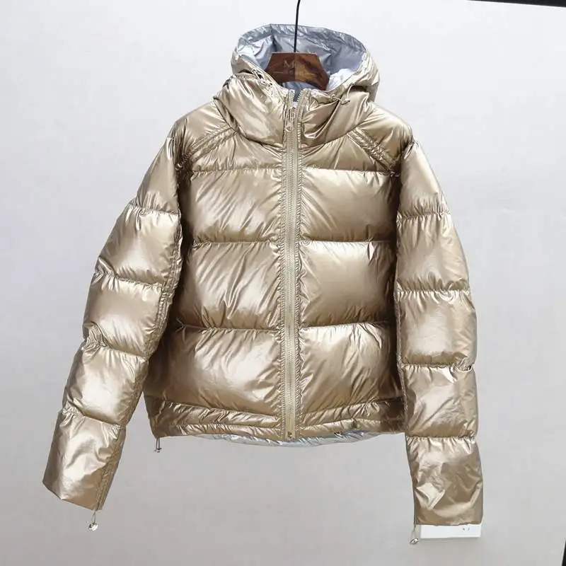 Tataria, женские зимние утепленные парки, Женская куртка-пуховик с воротником из лисьего меха, Женская свободная теплая пуховая парка, верхняя одежда - Цвет: Gold