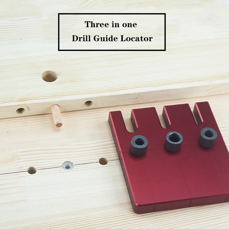 8/10mm Doweling Jig Pocket Hole Jig Self centering Drill Guide Kit 3 in