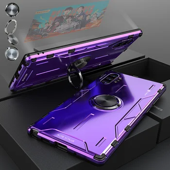 

Magic Shield Case for Samsung S9 S10 Plus Note 9 10 Plus Case Aluminum Metal Hard Cover with Stand Shockproof Protective Shell