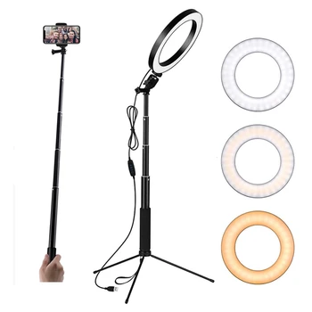 

10 Inch Photo LED Selfie Ring Light With Tripod For Phone Youtube Video Camera Studio Make Up Lamp With USB Ring Lamp
