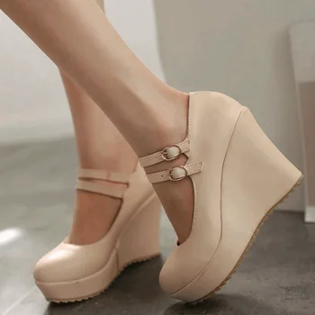 

SARAIRIS High heels big size 43 platform mary janes elegant wedges office lady comfy pumps shoes women