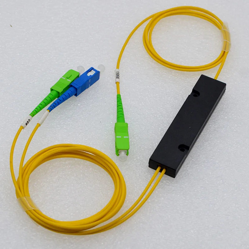 

New Optical Fiber Multiplexer Demultiplexer FWDM 1:2 SC SC APC 1310/1490/1550nm Optical Fiber Connector Special Free Shipping
