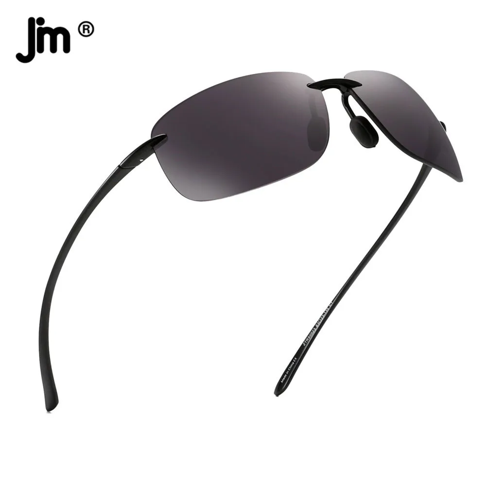JIM Ultralight Sport Sunglasses for Men Women TR90 Rimless Frame for Running Fishing Cycling Driving_voghion.com