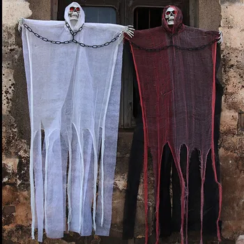

Halloween Decorations Scary Luminescent Sound Skeleton Ghost Chamber Of Horrors Haunted House Decorations Bar Toys YK95