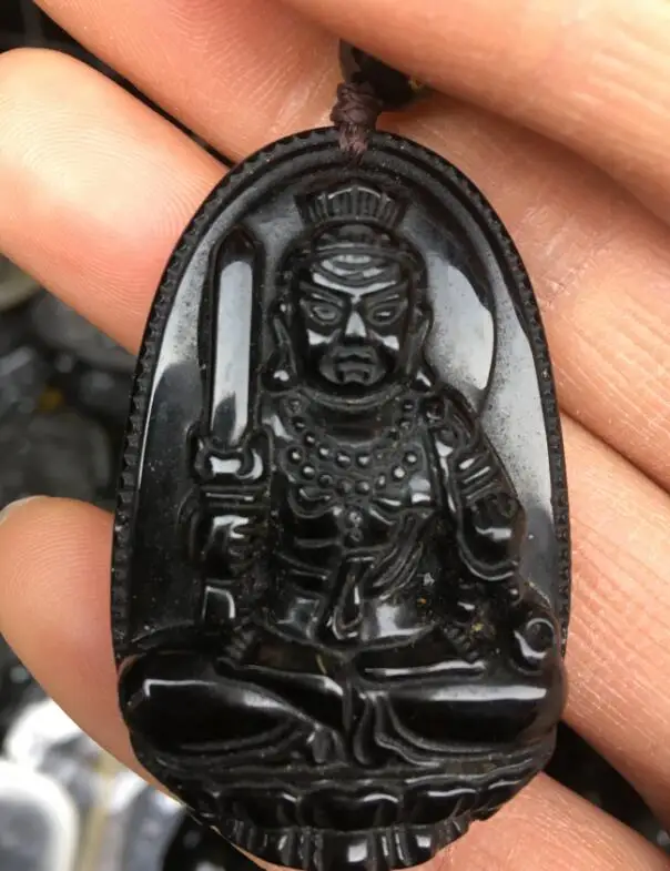 Китайский обсидиан акала акаланата Ачала Будда Бодхисаттва амулет кулон|Статуи