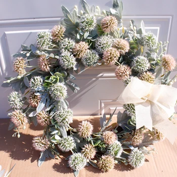 

Artificial Flower Wreath Fake Silk Rose Peony Wreath Window DIY Wedding Decoration Colorful Garland Home Wall Hanging Door Decor