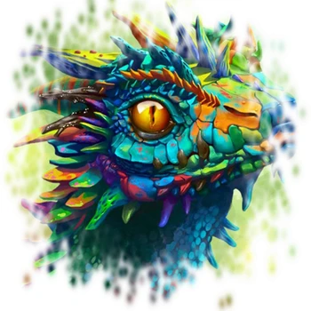 

Full 5D Diy Daimond Painting Colorful Chameleon 3D Diamond Painting Full Round Rhinestones Diamant Painting Embroidery Decor