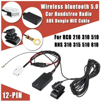 

bluetooth 12Pin Car Hands-free Radio AUX Dongle MIC Cable For VW for SKODA RCD 210 310 510 RNS 310 315 510 810