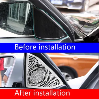 

For 2012-2015 Mercedes-Benz E-class W212 interior modification accessories A-pillar tweeter metal mesh Car Accessories