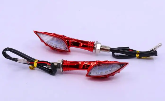50 пар Skull ручной Мотоцикл Индикаторы поворота светодиодный указатель поворота Moto Blinker лампа янтарного цвета