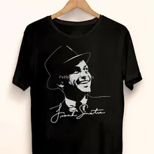 Мужская хлопковая футболка, новая мужская футболка больших размеров, черная футболка Frank Sinatra, подарок для мужчин, мужская футболка унисекс