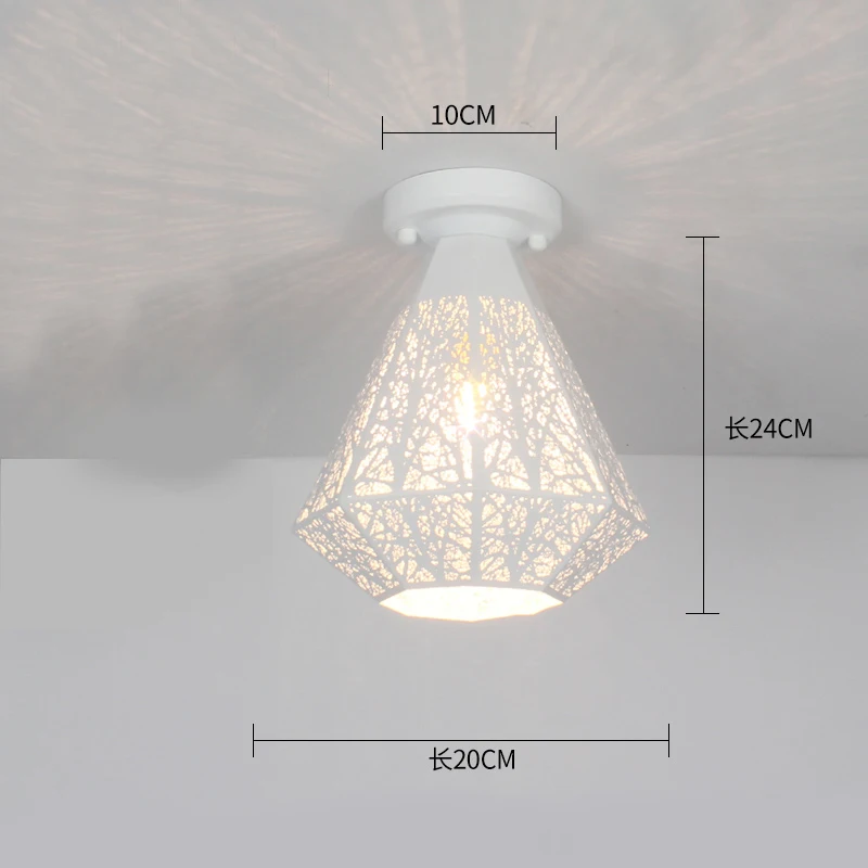 12 Ceiling lights Minimalist Retro Ceiling Lamp Glass E27 industrial decor lamps for living room Home Lighting Lustre Luminaria - Цвет корпуса: 12