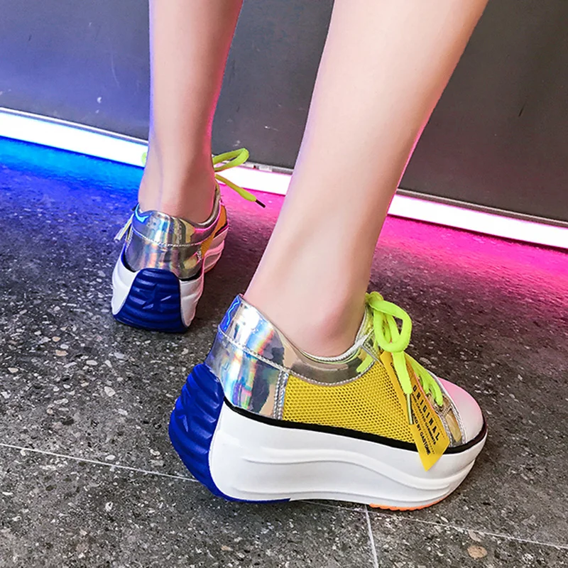 fashion women platform casual shoes mixed colors designer ladies breathable sneakers summer chunky female mesh flats for woman (1)