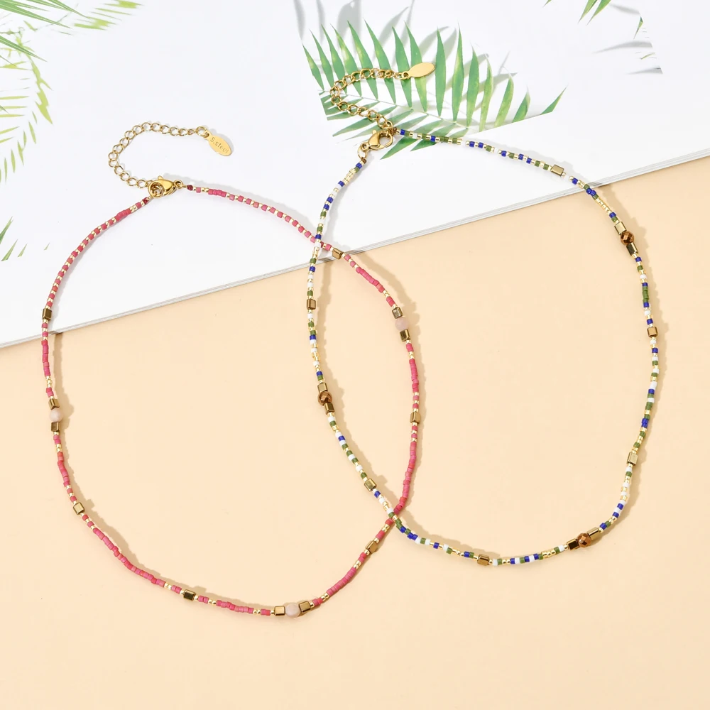 ZMZY Handmade Natural Stone Necklaces For Women Fashion Jewelry MIYUKI Beads Choker Necklace Girl Boho Collares Accessories - Image 4