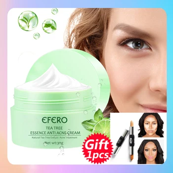 

EFERO Tea Tree Anti Acne Spots Face Cream Anti Aging Anti Wrinkle Moisturizing Essence Whitening Cream Face Skin Care 30ml