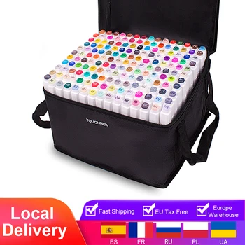 

TOUCHFIVE Design Markers Professional Drawing Pens Art Markers 168 Colors Alcohol Based Markers Dual Head Manga Drawing Pens