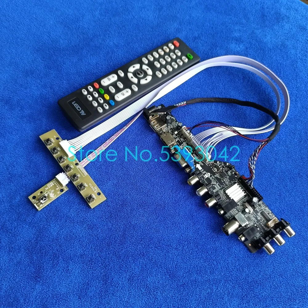 Для B156XW02 V.0/V.1/V.2/V.3/V.4/V.6/V.7 DVB цифровой сигнал LVDS 40-Pin USB + AV ЖК-панель 1366*768 3663 комплект