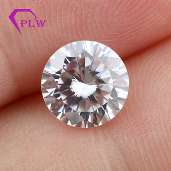 

Including The Certificate Discount Quality EF Color 2 Carat 8 mm 5pcs/Pack Moissanite VVS Round 10 Hearts and 10 Arrows Cut